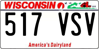 WI license plate 517VSV