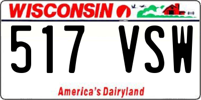 WI license plate 517VSW