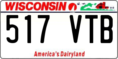 WI license plate 517VTB