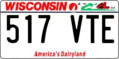 WI license plate 517VTE