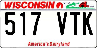 WI license plate 517VTK