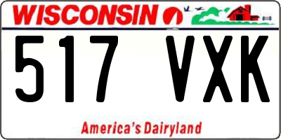 WI license plate 517VXK