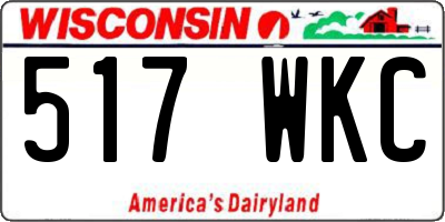 WI license plate 517WKC
