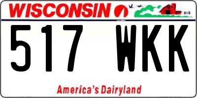 WI license plate 517WKK