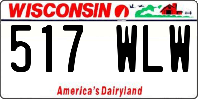 WI license plate 517WLW