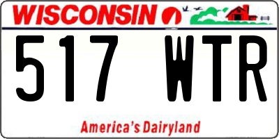 WI license plate 517WTR