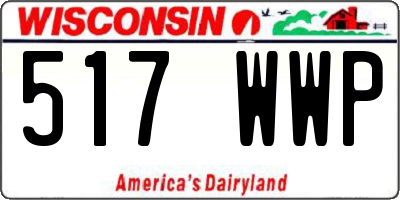 WI license plate 517WWP