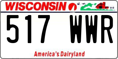 WI license plate 517WWR