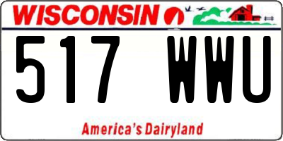 WI license plate 517WWU