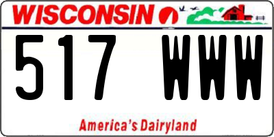 WI license plate 517WWW