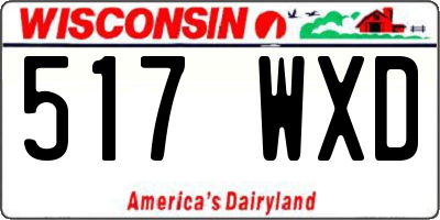 WI license plate 517WXD
