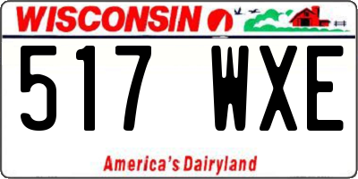 WI license plate 517WXE