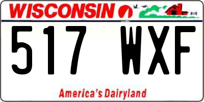 WI license plate 517WXF