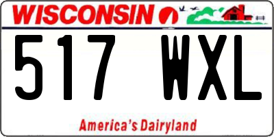 WI license plate 517WXL