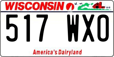 WI license plate 517WXO