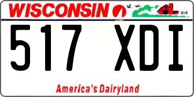 WI license plate 517XDI