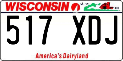 WI license plate 517XDJ