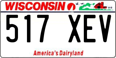 WI license plate 517XEV