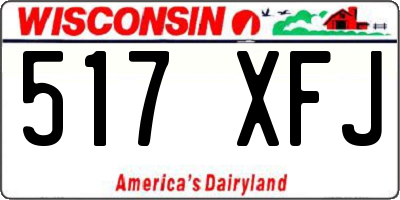 WI license plate 517XFJ