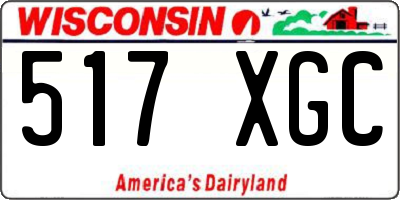 WI license plate 517XGC
