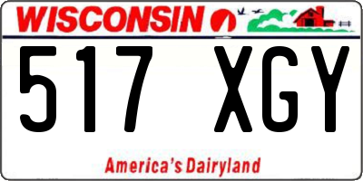WI license plate 517XGY