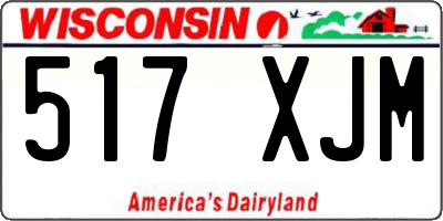 WI license plate 517XJM