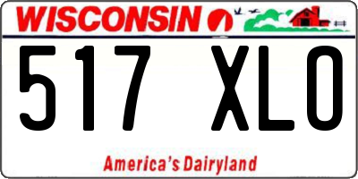 WI license plate 517XLO