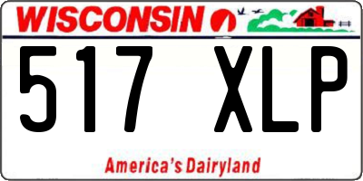 WI license plate 517XLP