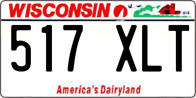 WI license plate 517XLT
