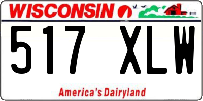 WI license plate 517XLW