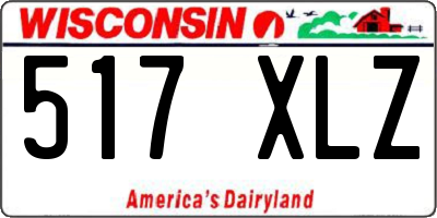 WI license plate 517XLZ