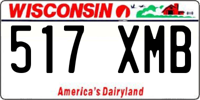 WI license plate 517XMB