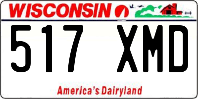 WI license plate 517XMD
