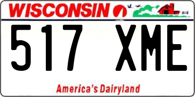 WI license plate 517XME