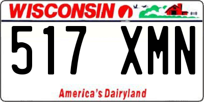 WI license plate 517XMN