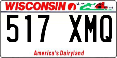 WI license plate 517XMQ