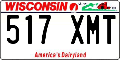 WI license plate 517XMT