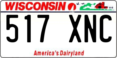 WI license plate 517XNC