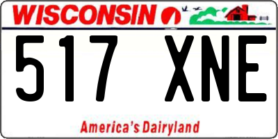 WI license plate 517XNE
