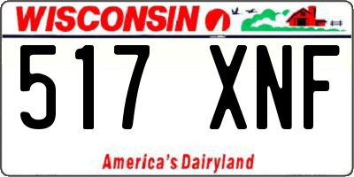 WI license plate 517XNF