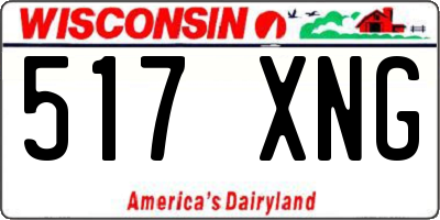 WI license plate 517XNG