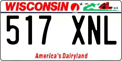 WI license plate 517XNL