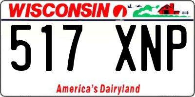 WI license plate 517XNP