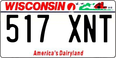 WI license plate 517XNT