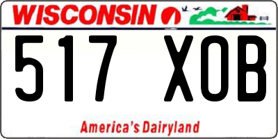 WI license plate 517XOB