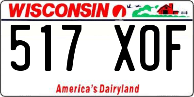 WI license plate 517XOF