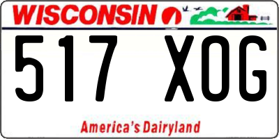 WI license plate 517XOG