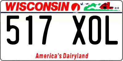 WI license plate 517XOL
