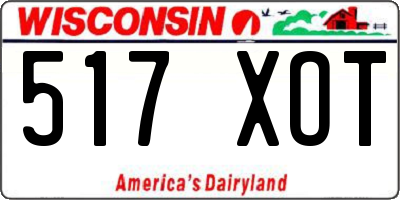 WI license plate 517XOT