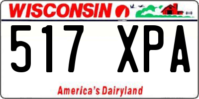 WI license plate 517XPA